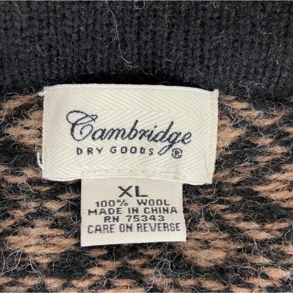 EUC 100% Wool Vintage Cambridge Dry Goods Sweater Jacket- Hook Closure - Picture 5 of 5